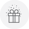 packaged gift with ribbon icon packaged gift with ribbon icon