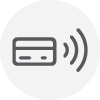 credit card icon with contactless signal credit card icon with contactless signal