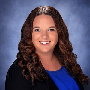 Alyssa Hardy of Treasury Management Treasury Management Officer Alyssa Hardy in a suit