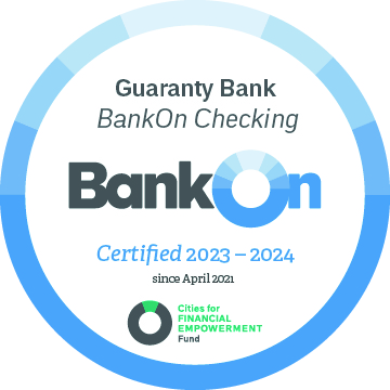 Guaranty bank bankon checking